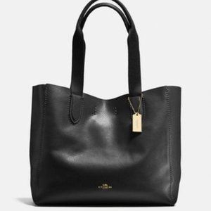 NWT Coach Women's Large Leather Derby Tote | Black